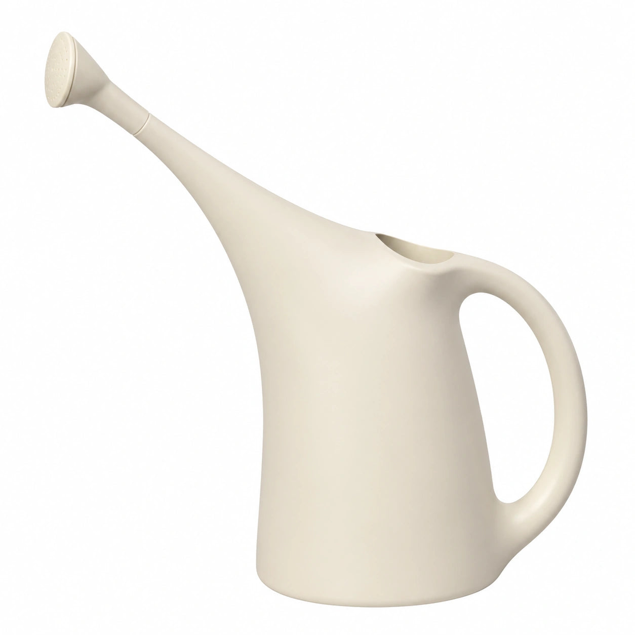 Gießkanne 2 L Kunststoff Creme für Zimmerpflanzen mit Brausekopf