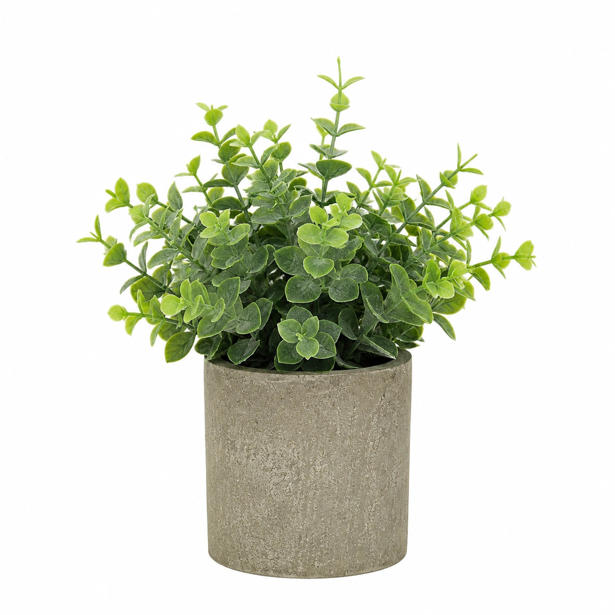 Künstliche Topfpflanze 31 cm aus Kunststoff Grün mit Zementtopf für Innenräume